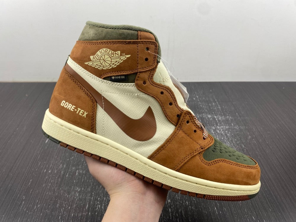 High Top Sneakers, Off White Green Brown Colorway, Lace Up Design, Casual Gift for Sneaker Fans