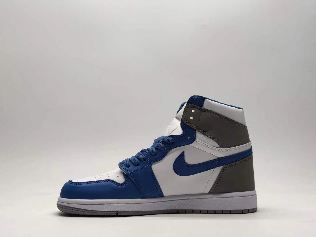 Retro High Top Sneakers, Blue Colorway, Lace Up Design, Casual Gift for Sneaker Fans