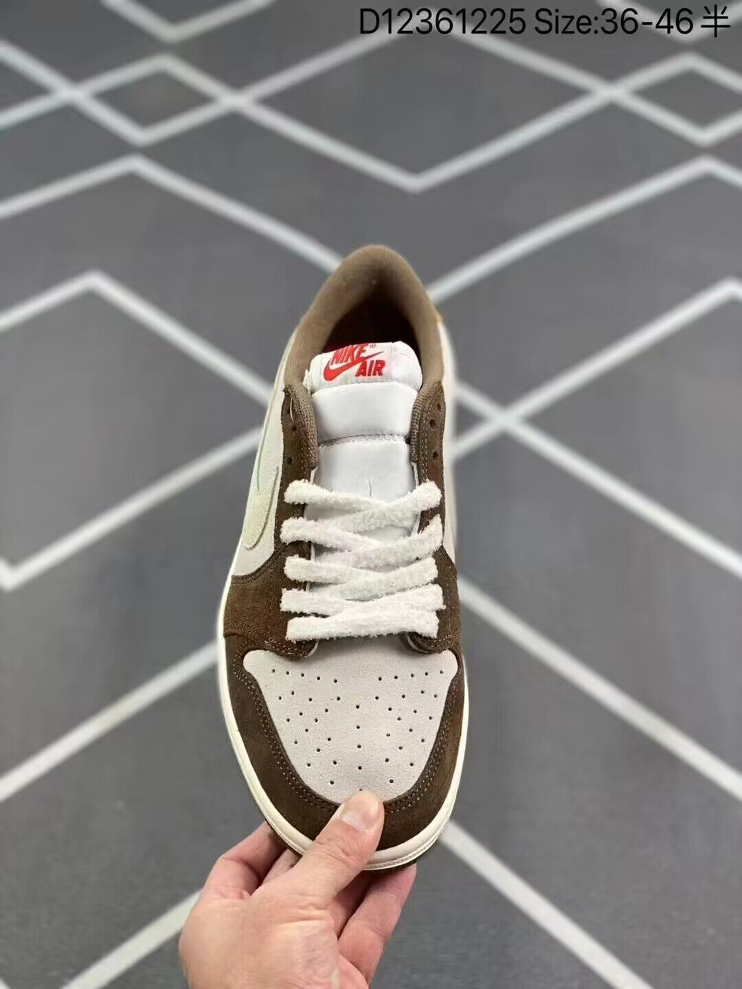 Low Top Sneakers, Brown White Colorway, Lace Up Design, Casual Gift for Sneaker Fans