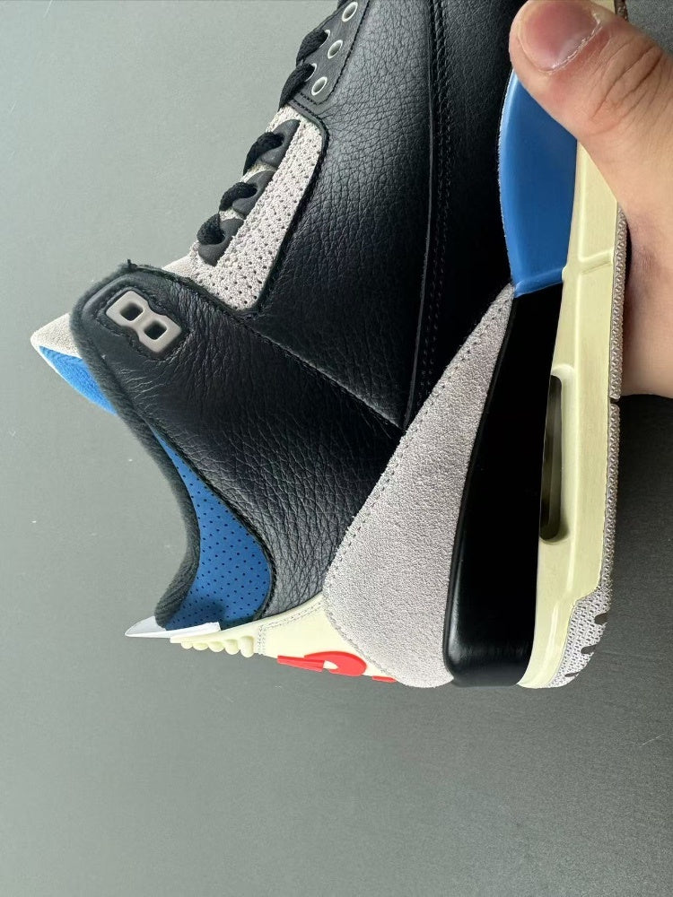Low Top Sneakers, Blue Black Red Gray Colorway, Lace Up Design, Casual Gift for Sneaker Fans