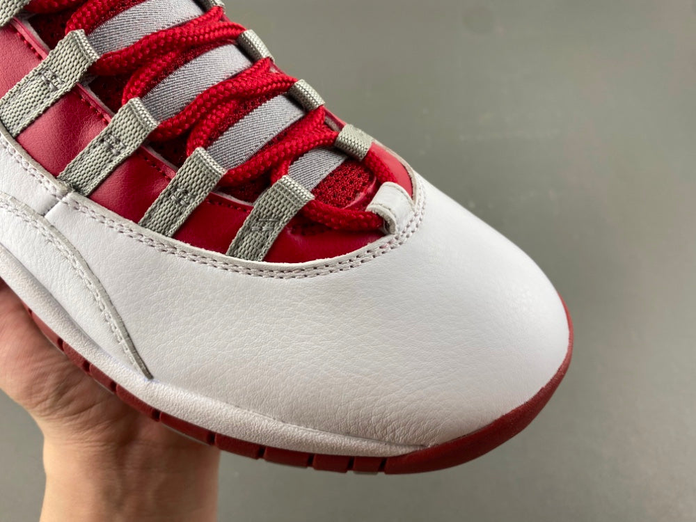 Retro High Top Sneakers, White Red Gray Colorway, Lace Up Design, Casual Gift for Sneaker Fans
