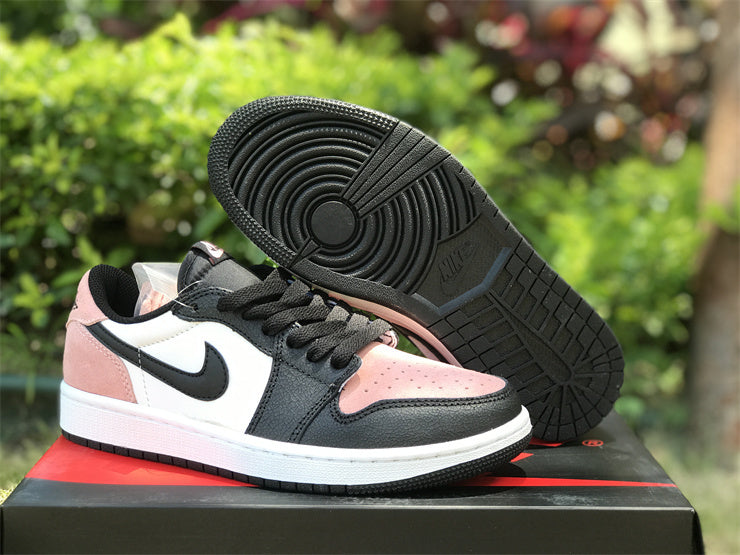 Low Top Sneakers, Black Pink Colorway, Lace Up Design, Casual Gift for Sneaker Fans