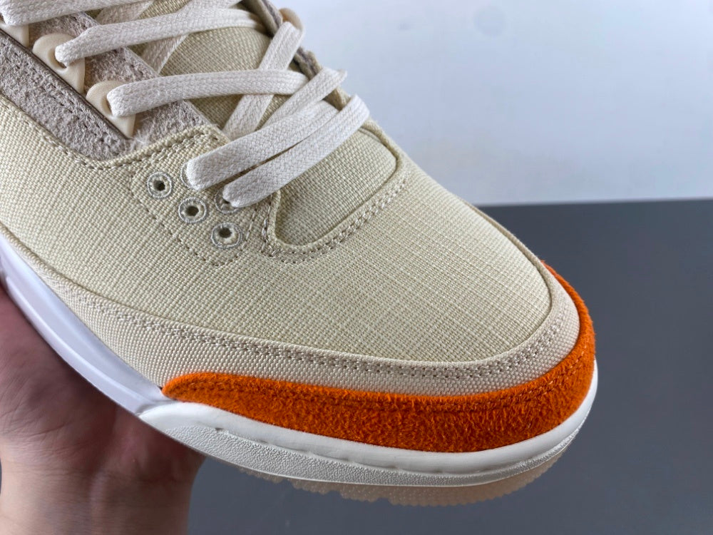 Retro Low Top Sneakers, Beige Orange Colorway, Leather Footwear, Lace Up Design, Casual Gift for Sneaker Fans