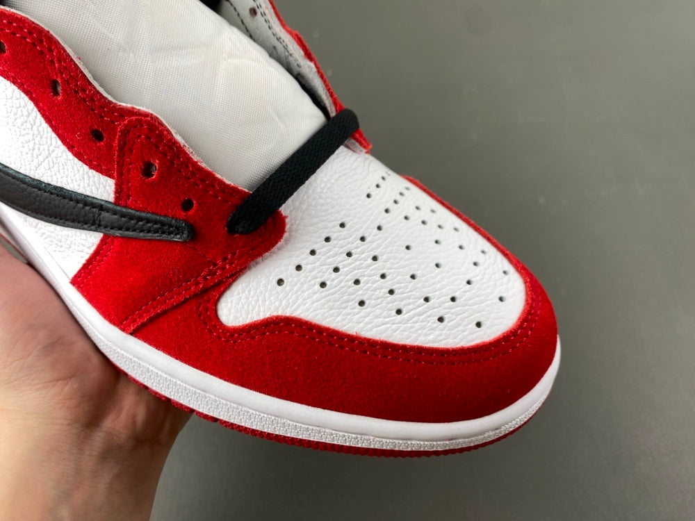 High Top Sneakers, White Black Red Colorway, Reverse Hook Design, Lace Up Design, Casual Gift for Sneaker Fans