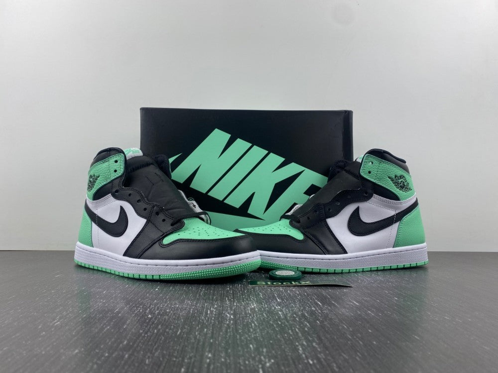High Top Sneakers, Green Colorway, Glow in the Dark Detail, Lace Up Design, Casual Gift for Sneaker Fans