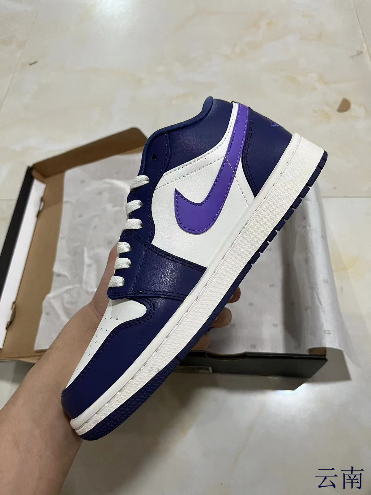 Low Top Sneakers, White Purple Colorway, Lace Up Design, Casual Gift for Sneaker Fans