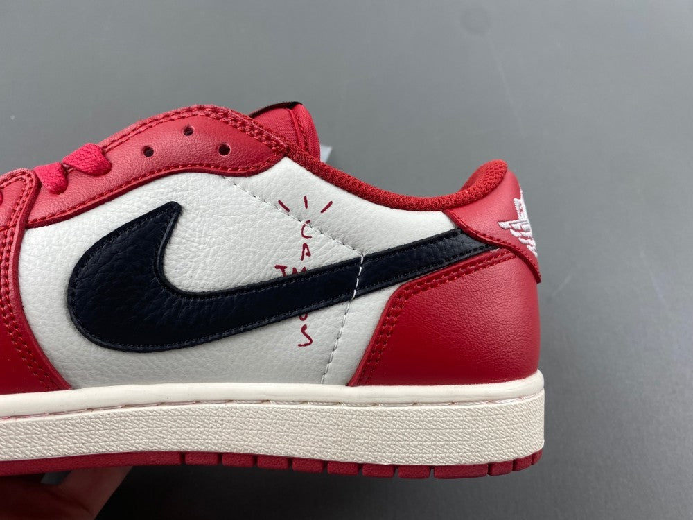 Low Top Sneakers, White Black Red Colorway, Reverse Hook Design, Lace Up Design, Casual Gift for Sneaker Fans