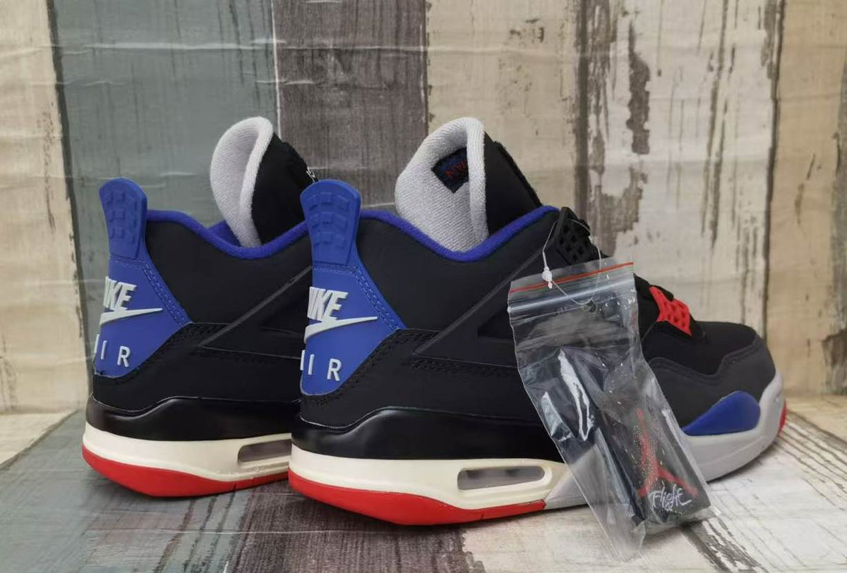 Low Top Sneakers, Blue Black Red Colorway, Lace Up Design, Casual Gift for Sneaker Fans