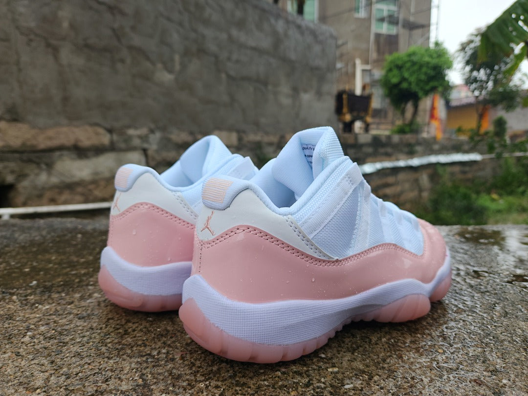 Low Top Sneakers, White Pink Colorway, Lace Up Design, Casual Gift for Sneaker Fans