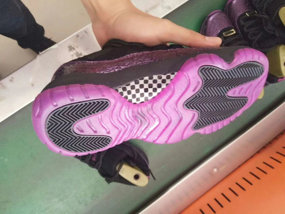 Low Top Sneakers, Black Purple Colorway, Lace Up Design, Casual Gift for Sneaker Fans