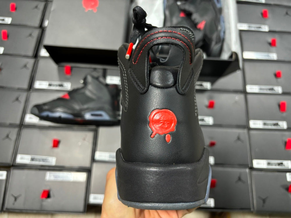 High Top Sneakers, Black Red Colorway, Lace Up Design, Casual Gift for Sneaker Fans