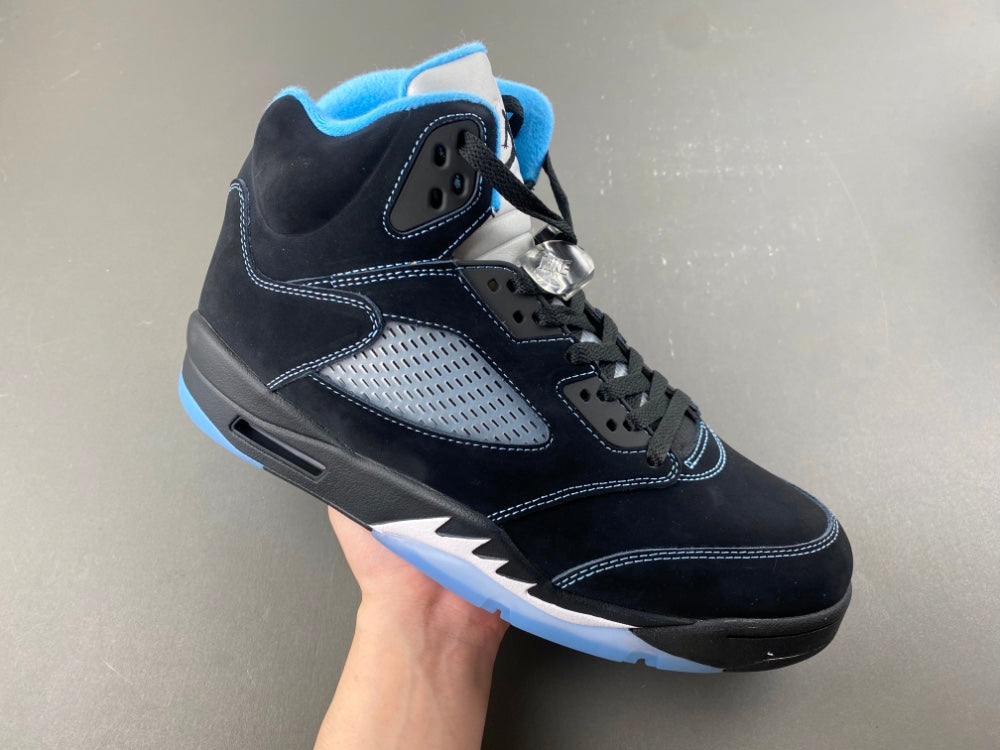 Mid Top Sneakers, Blue Black Colorway, Lace Up Design, Casual Gift for Sneaker Fans