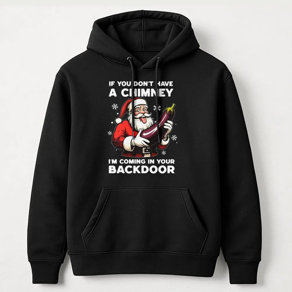 Dirty Christmas Eggplant Sweatshirt, Humorous Naughty Santa Hoodie, Hilarious Adult Gag Xmas Pullover Hoodie, Naughty Santa H