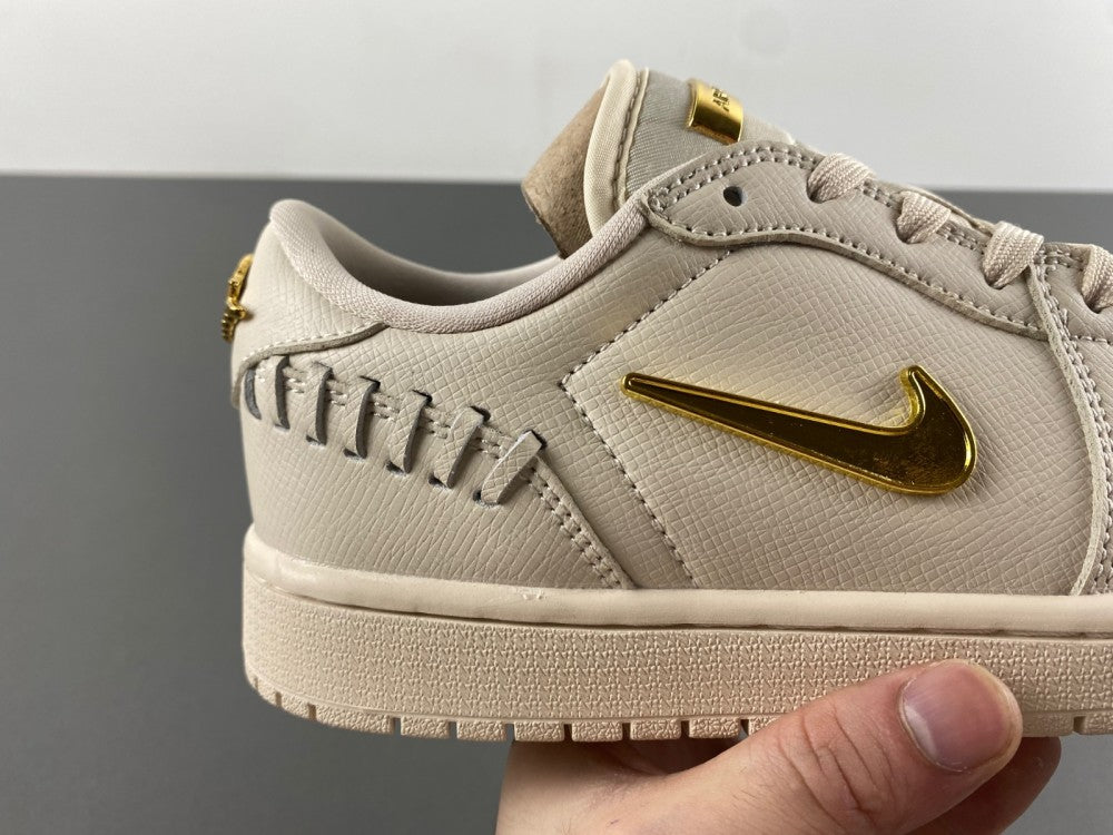Low Top Sneakers, Off White Gold Colorway, Lace Up Design, Casual Gift for Sneaker Fans