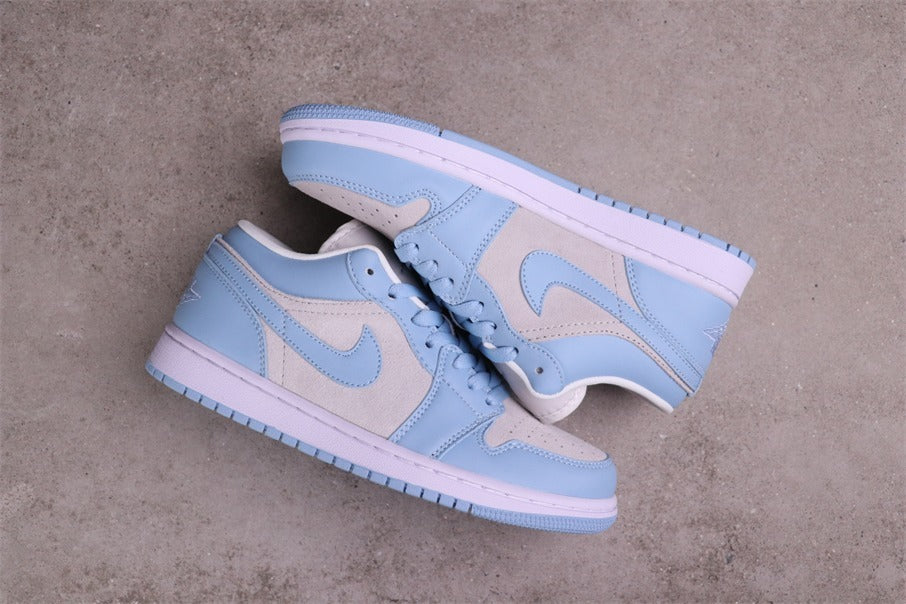 Low Top Sneakers, Blue Colorway, Lace Up Design, Casual Gift for Sneaker Fans