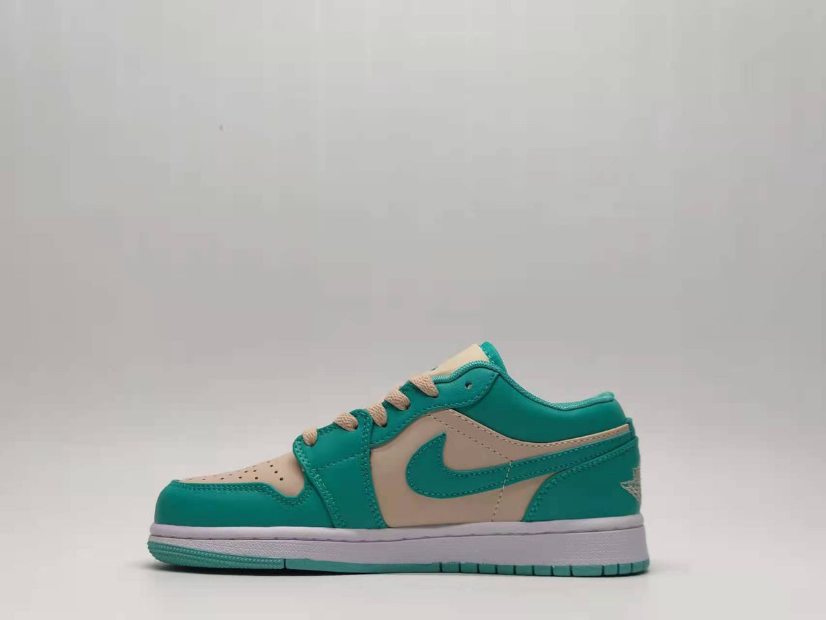 Low Top Sneakers, Blue Green Colorway, Lace Up Design, Casual Gift for Sneaker Fans