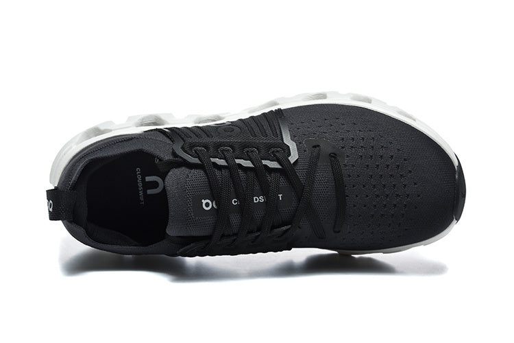 Low Top Sneakers, White Black Colorway, Lace Up Design, Casual Gift for Sneaker Fans