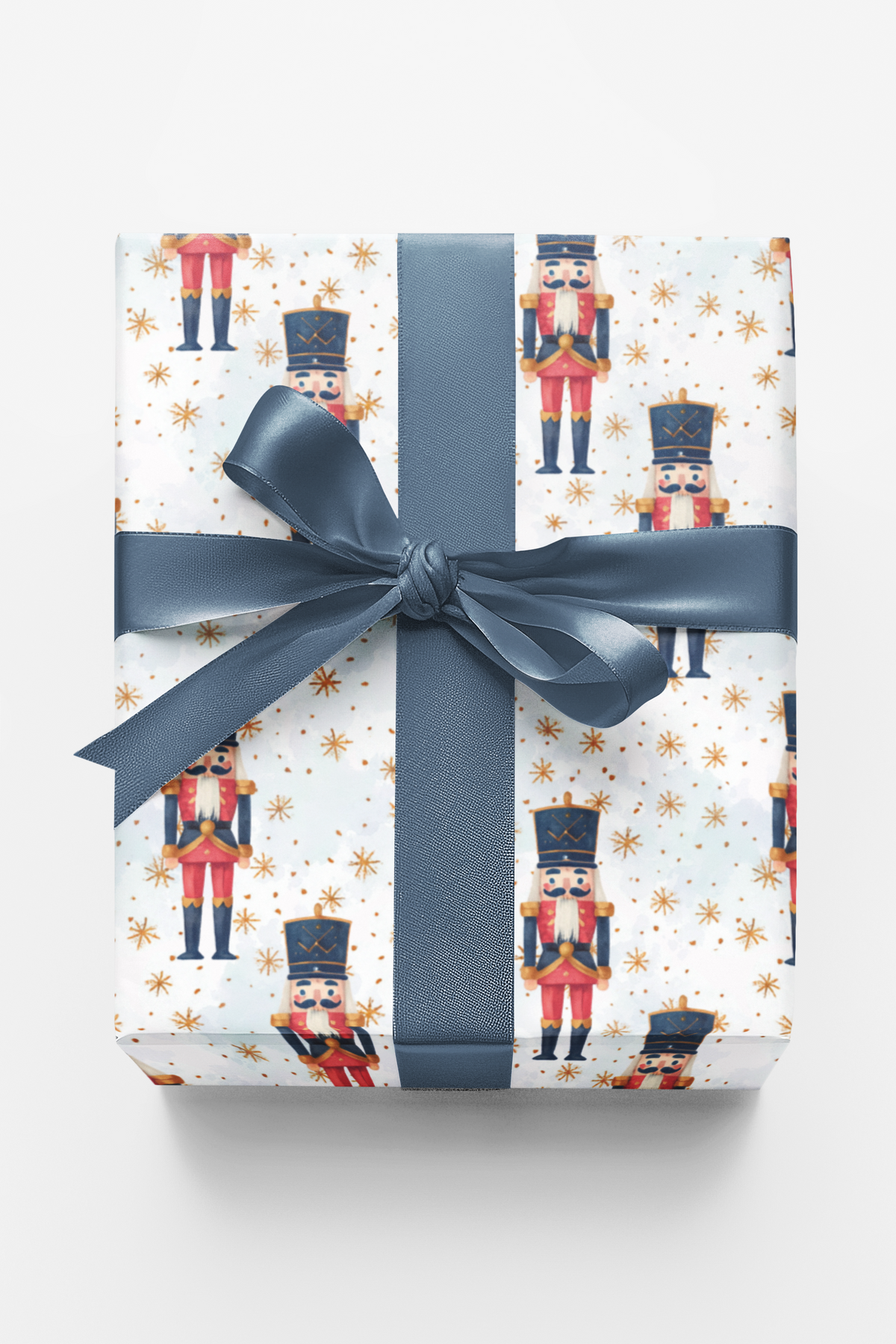 Traditional Holiday Toy Soldier Gift Wrap, Nutcracker Ballet Wrapping Paper, Midnight Blue Christmas Wrapping Paper, Xmas Gif