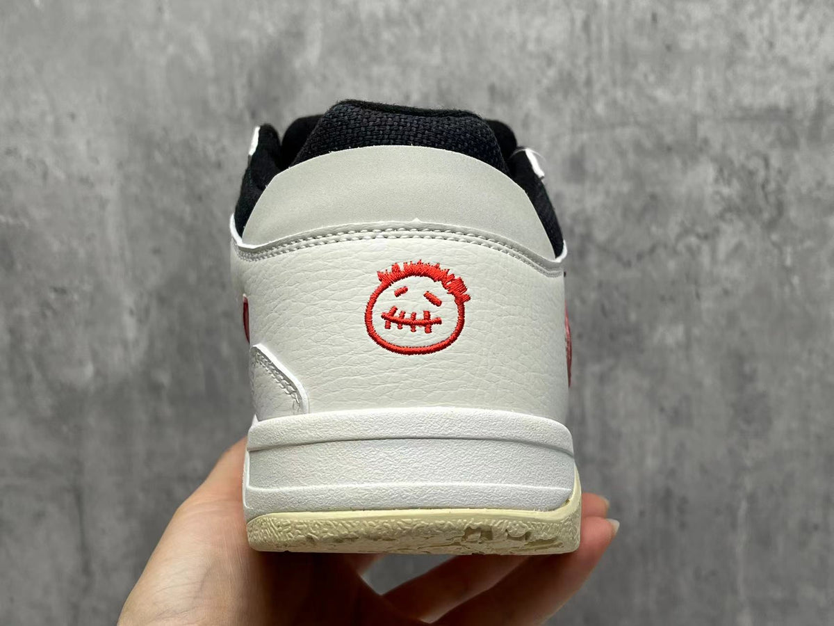 Low Top Sneakers, Black Red Colorway, Reverse Hook Design, Lace Up Design, Casual Gift for Sneaker Fans