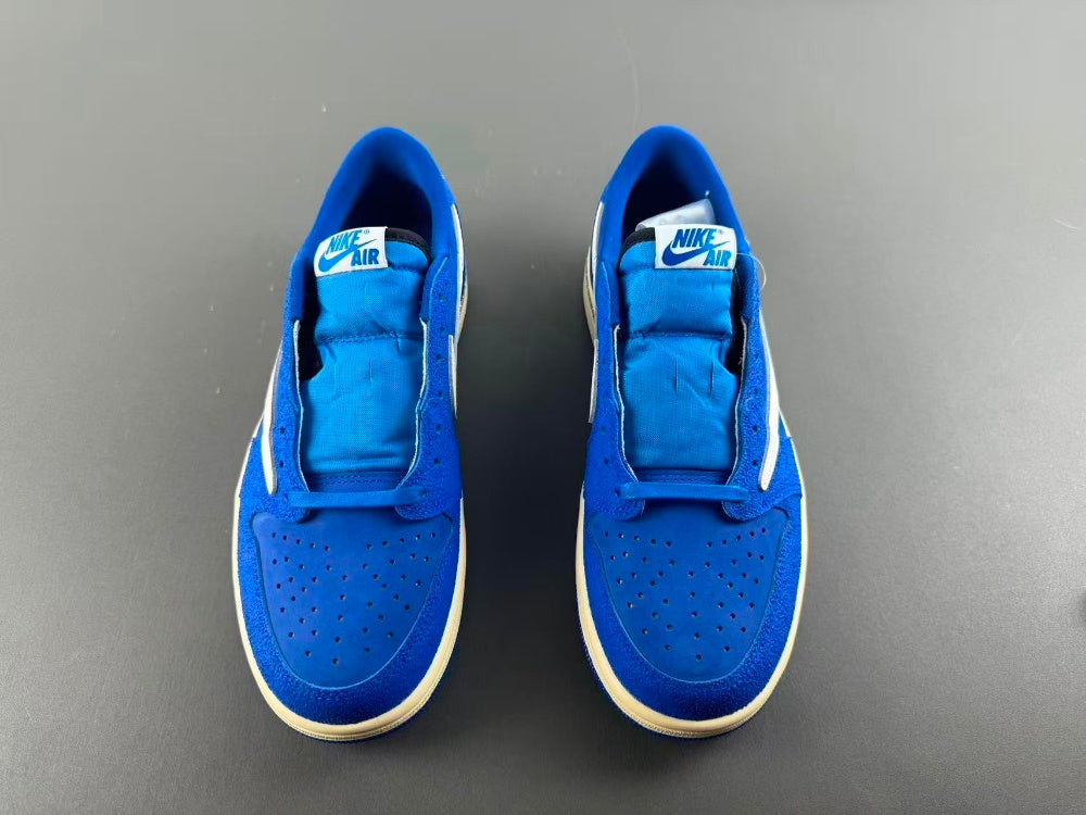 Low Top Sneakers, Blue White Colorway, Lace Up Design, Casual Gift for Sneaker Fans