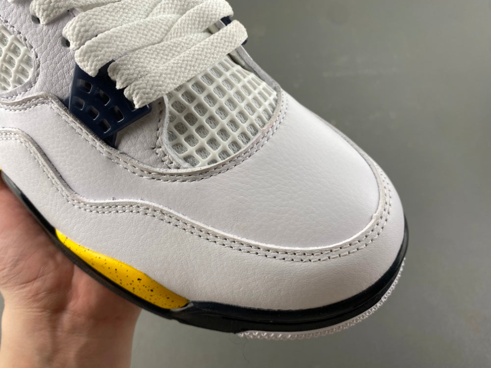 Low Top Sneakers, White Black Yellow Colorway, Lace Up Design, Casual Gift for Sneaker Fans