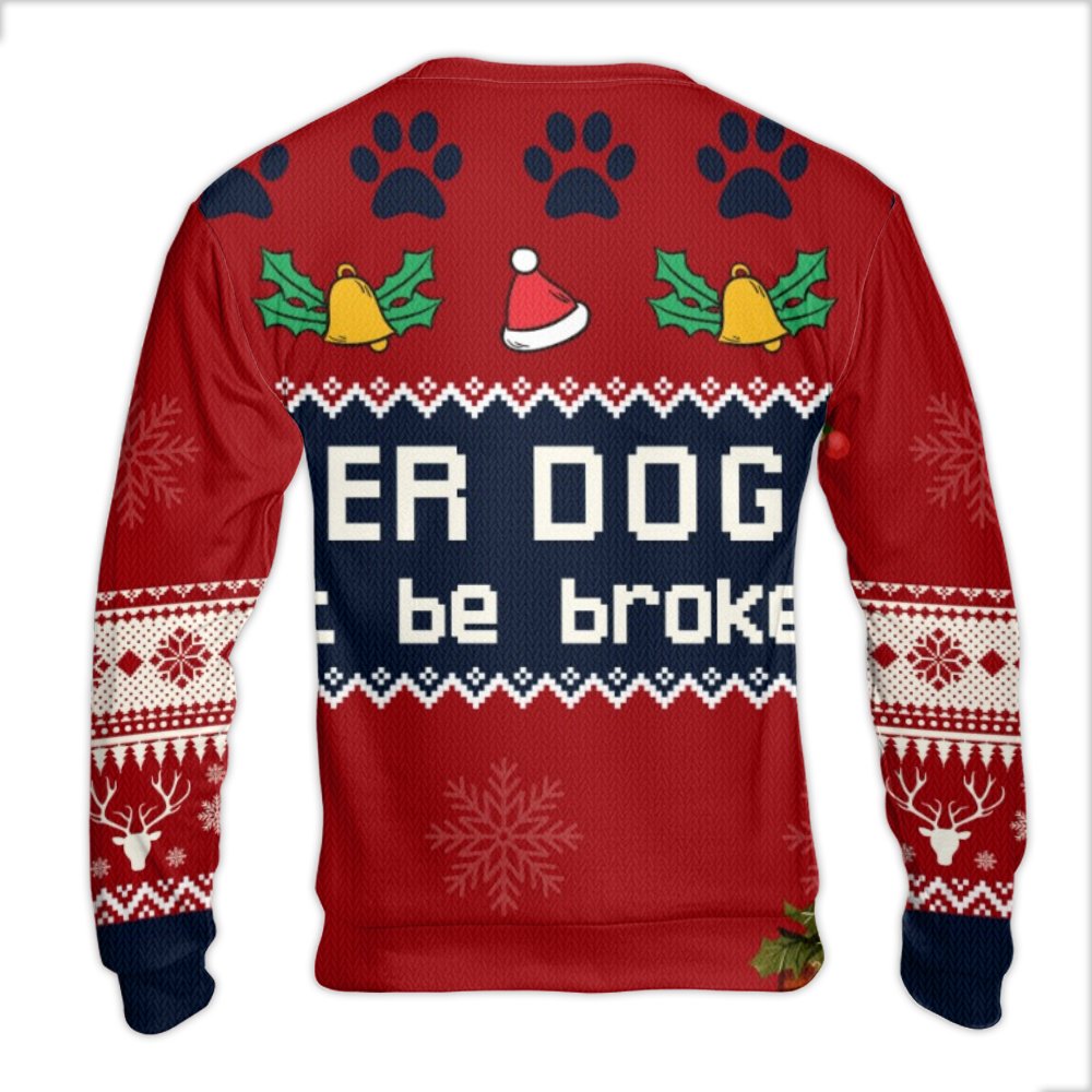 Dog Mom Christmas Sweater, Girl and Her Dog Ugly Sweater, Adorable Dog Lover Holiday Sweatshirt, Pet Parent Xmas Pullover, Wi