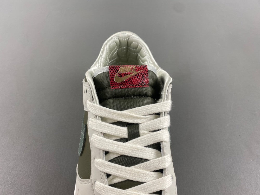 Low Top Sneakers, White Green Colorway, Reverse Hook Design, Lace Up Design, Casual Gift for Sneaker Fans