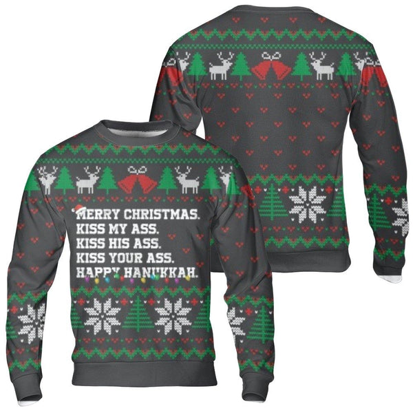 Adult Humor Ugly Christmas Sweatshirt, Humorous Offensive Holiday Sweatshirt, Sarcastic Joke Xmas Sweatshirt, Dirty Secret Sa