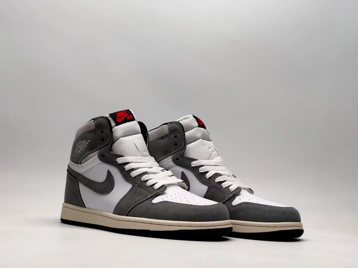 High Top Sneakers, Gray Black Colorway, Lace Up Design, Casual Gift for Sneaker Fans