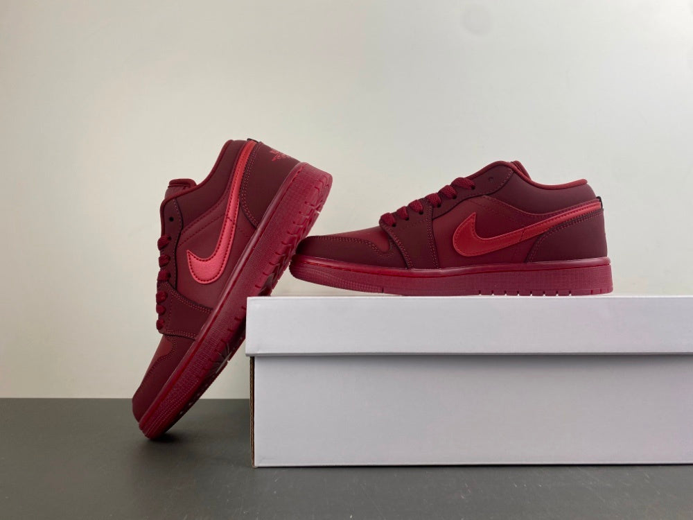 Low Top Sneakers, Red Colorway, Valentine Design, Lace Up Design, Casual Gift for Sneaker Fans
