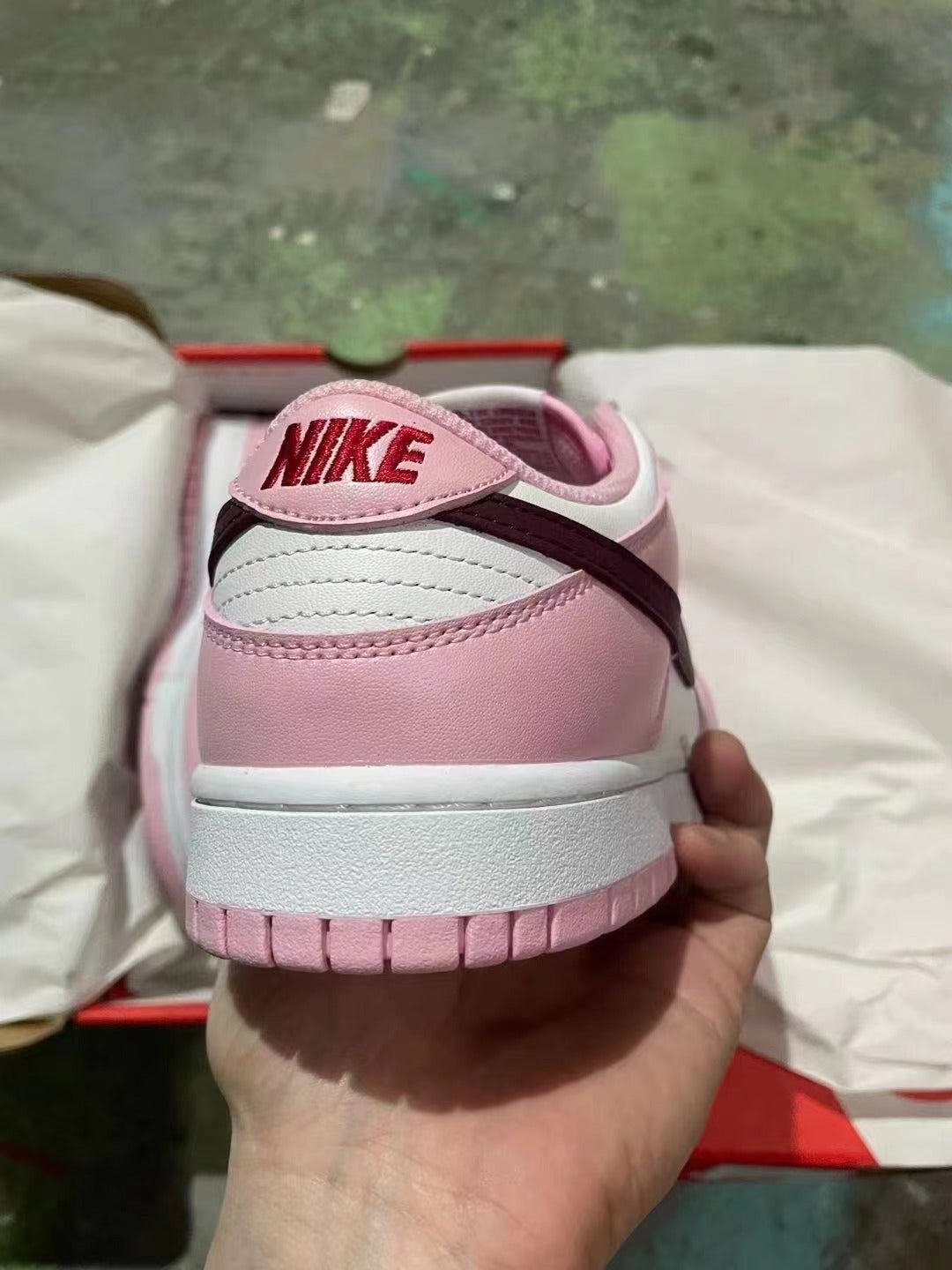 Sneakers, Pink Brown Colorway, Lace Up Design, Casual Gift for Sneaker Fans
