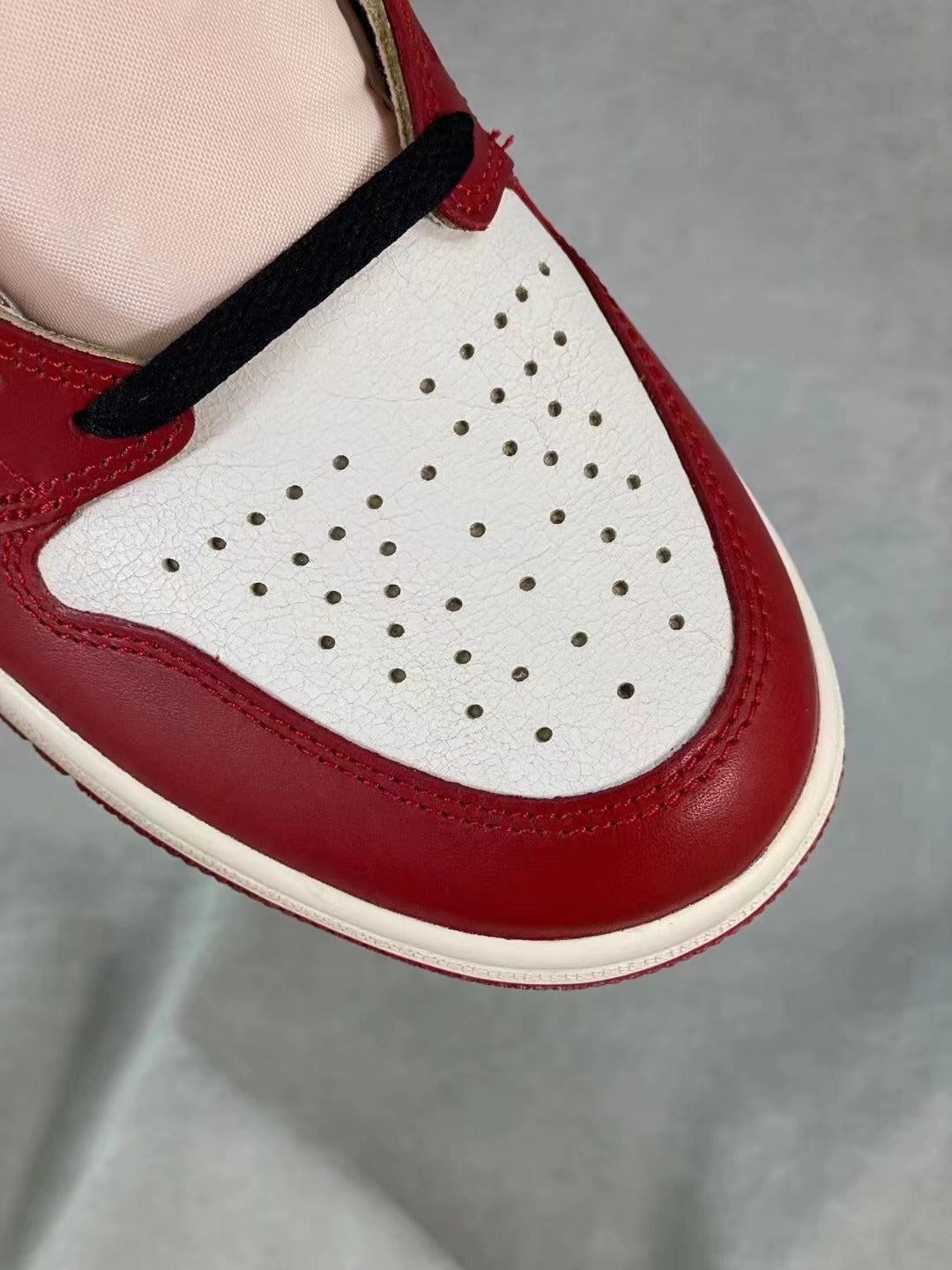 Basketball Shoes, White Red Colorway, Distressed, Retro, High Top, Lace Up Design, Distressed Finish, Casual Gift for Shoe Lovers