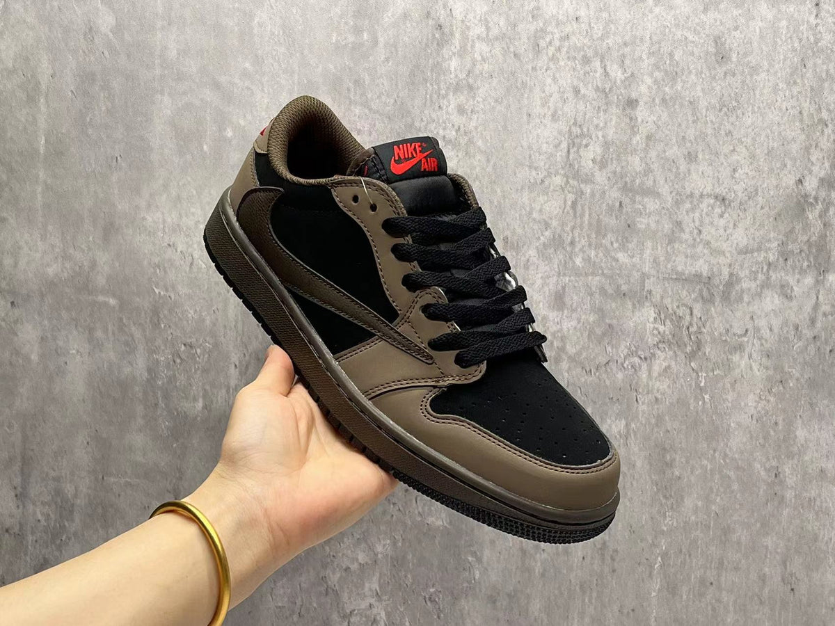 Low Top Sneakers, Black Brown Colorway, Reverse Hook Design, Lace Up Design, Casual Gift for Sneaker Fans