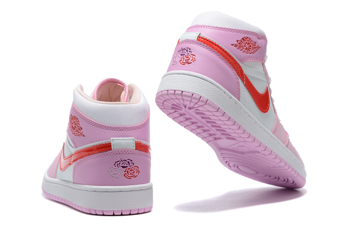 Sneakers, Red Purple Pink Colorway, Lace Up Design, Casual Gift for Sneaker Fans