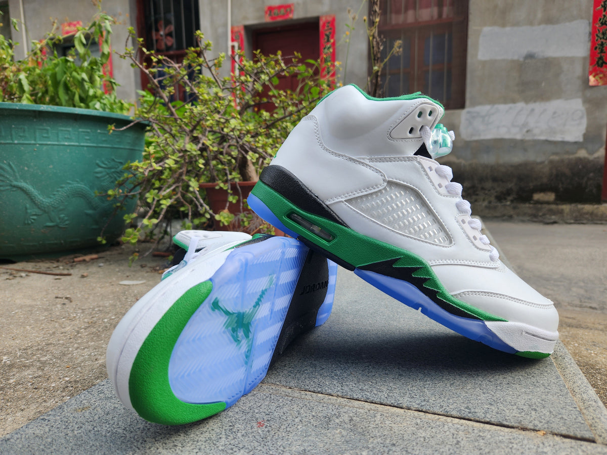 Sneakers, White Green Colorway, Lace Up Design, Casual Gift for Sneaker Fans