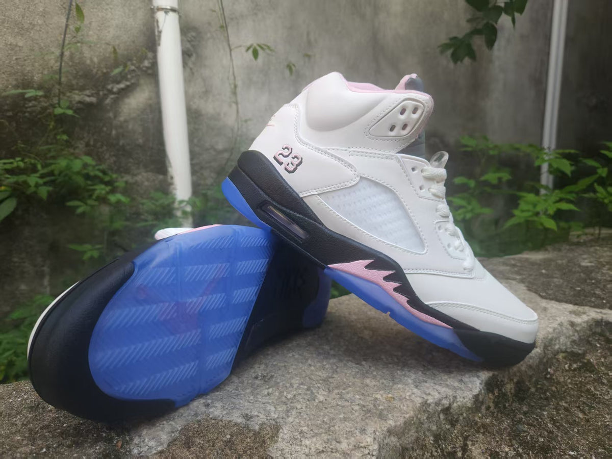 High Top Sneakers, Pink Colorway, Lace Up Design, Casual Gift for Sneaker Fans