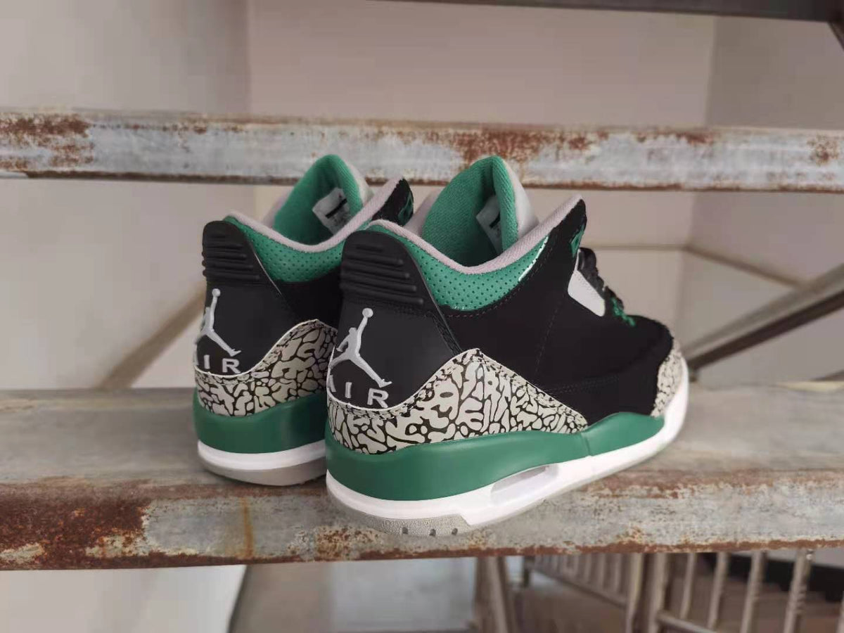 Sneakers, Black Green Colorway, Lace Up Design, Casual Gift for Sneaker Fans