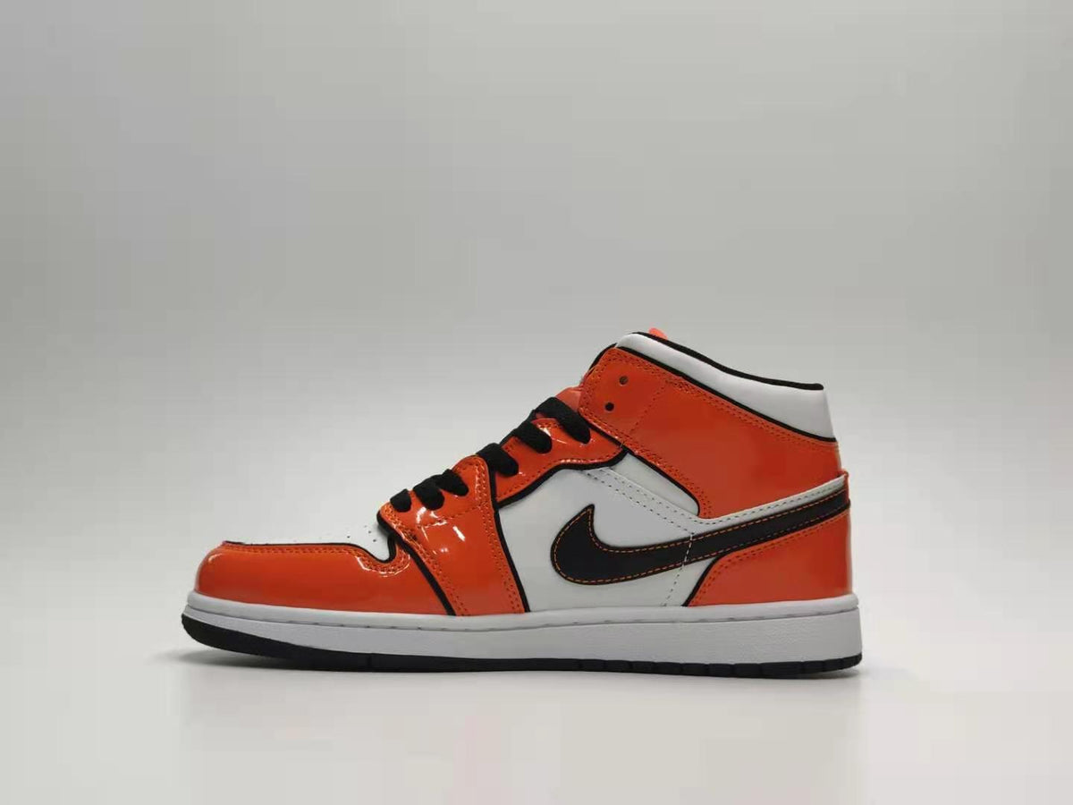 Sneakers, White Black Orange Colorway, Lace Up Design, Casual Gift for Sneaker Fans