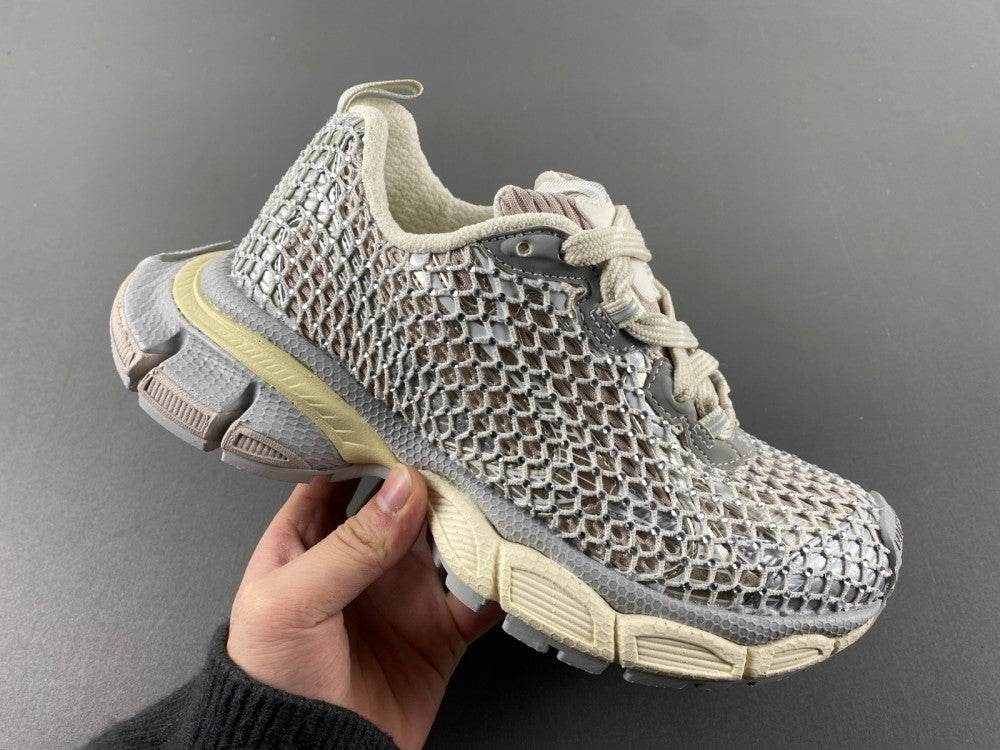 Running Shoes, Off White Gray Colorway, Lace Up Design, Casual Gift for Shoe Lovers