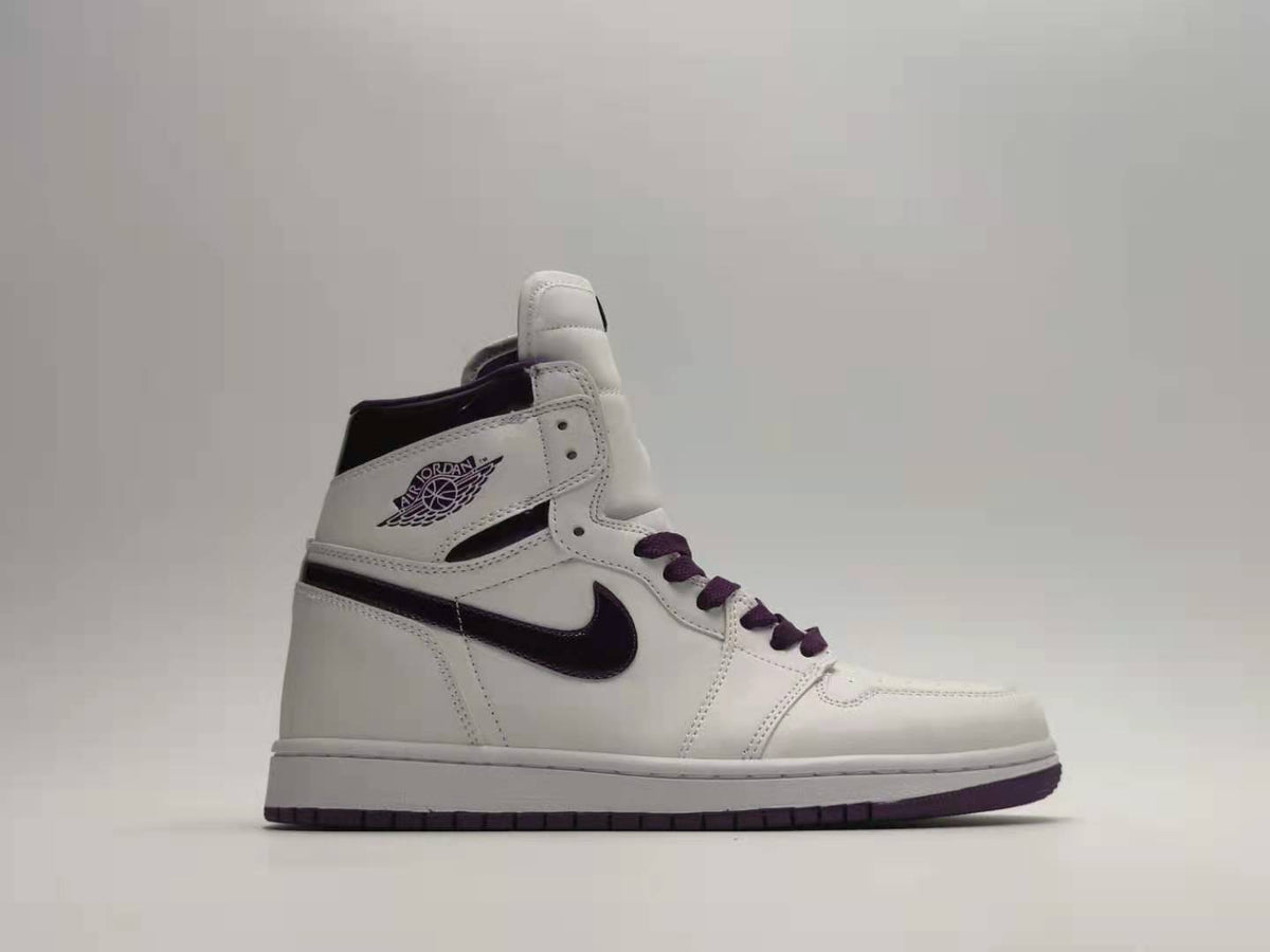Sneakers, White Purple Colorway, Lace Up Design, Casual Gift for Sneaker Fans