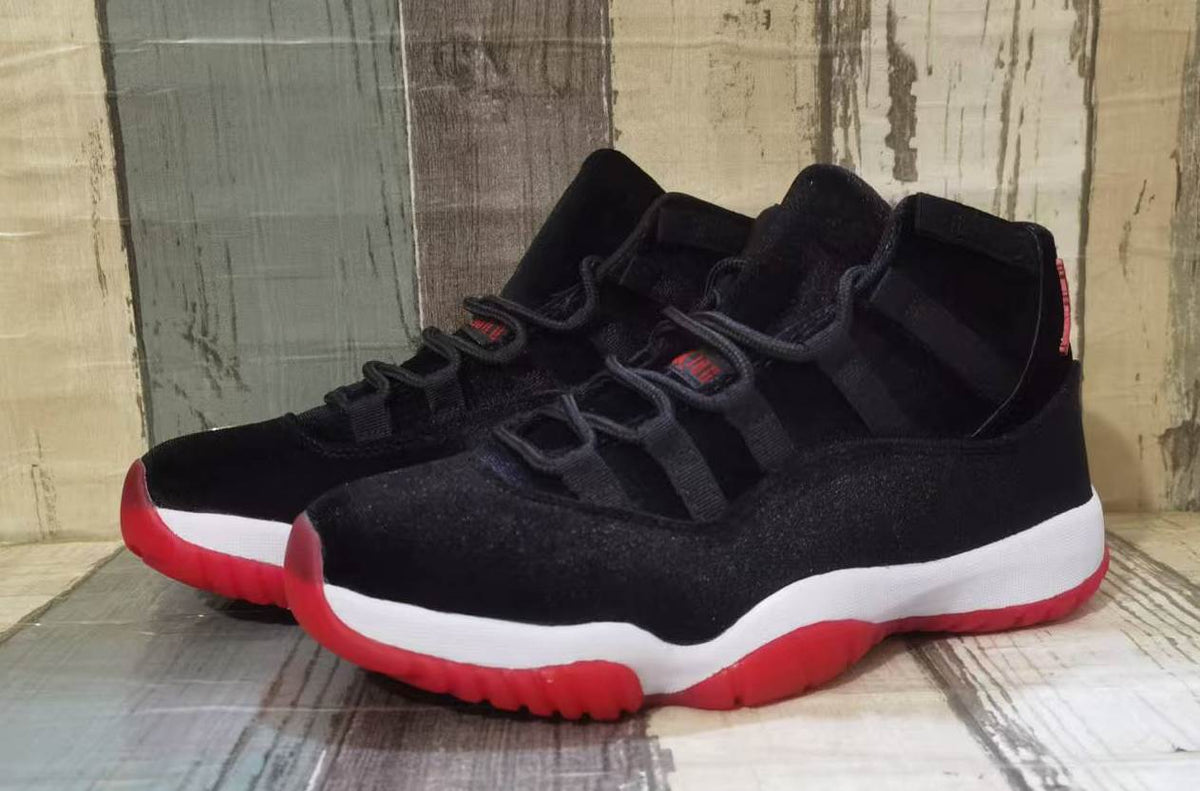High Top Sneakers, Black Red Colorway, Lace Up Design, Casual Gift for Sneaker Fans
