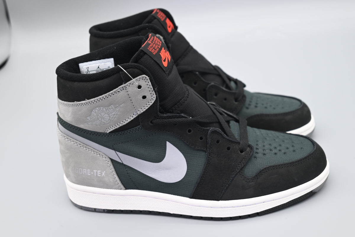 Sneakers, Green Black Gray Colorway, Reflective Detail, Lace Up Design, Casual Gift for Sneaker Fans