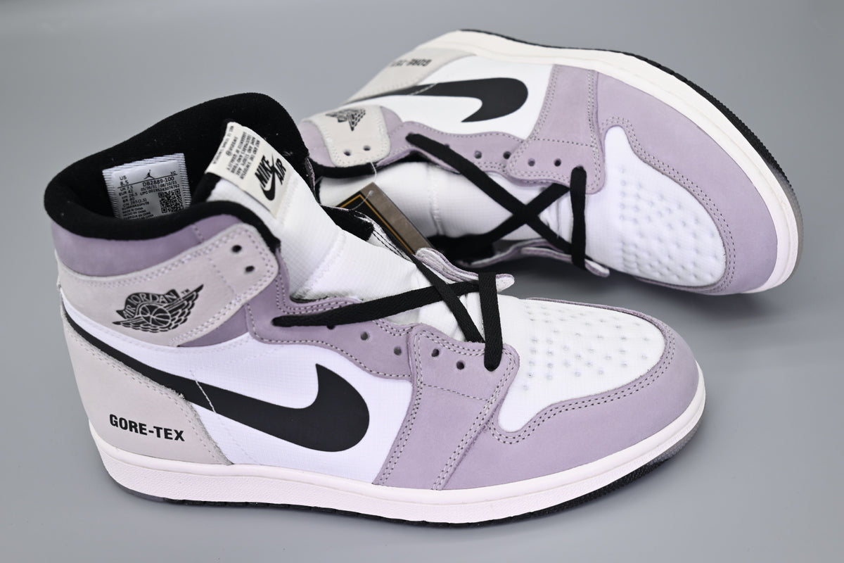Sneakers, White Purple Colorway, Reflective Detail, Lace Up Design, Casual Gift for Sneaker Fans