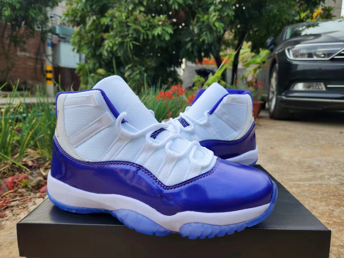 High Top Sneakers, White Purple Colorway, Lace Up Design, Casual Gift for Sneaker Fans