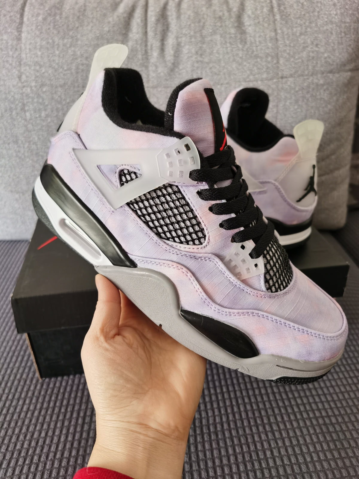 Basketball Shoes, White Black Colorway, Tie Dye Pattern, Lace Up Design, Casual Gift for Shoe Lovers