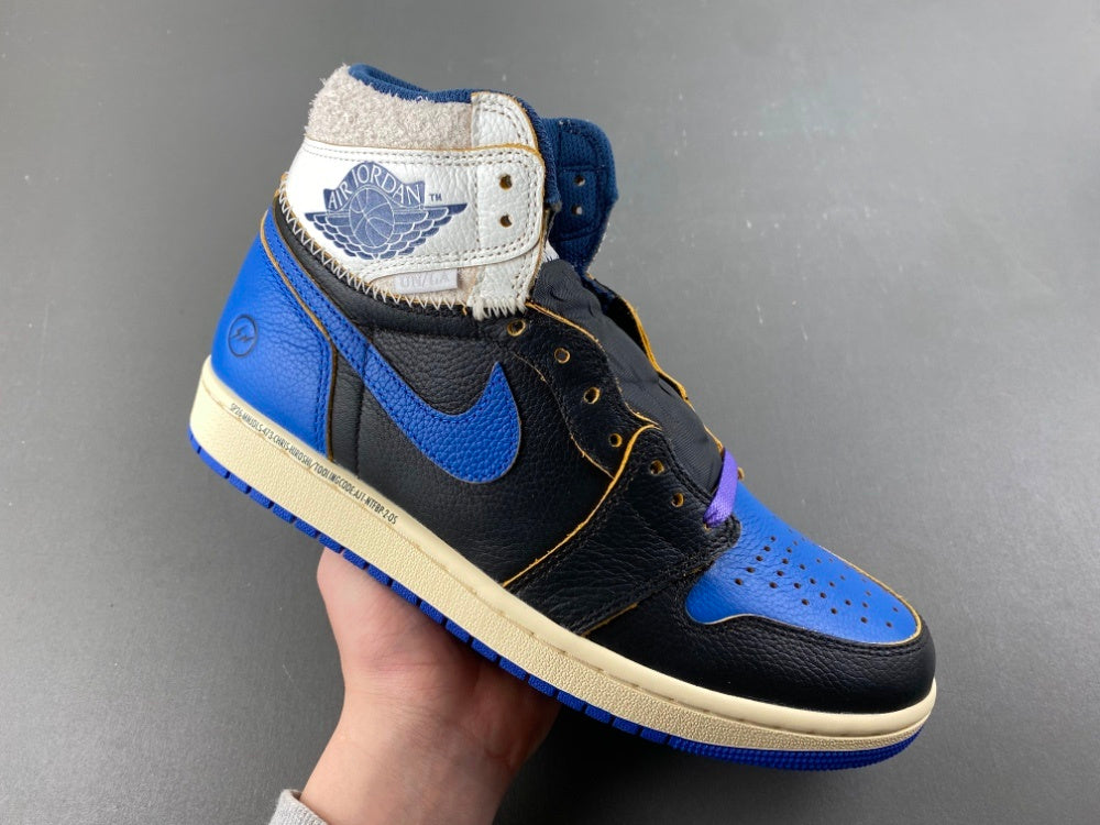 High Top Sneakers, Blue White Black Purple Colorway, Lace Up Design, Casual Gift for Sneaker Fans
