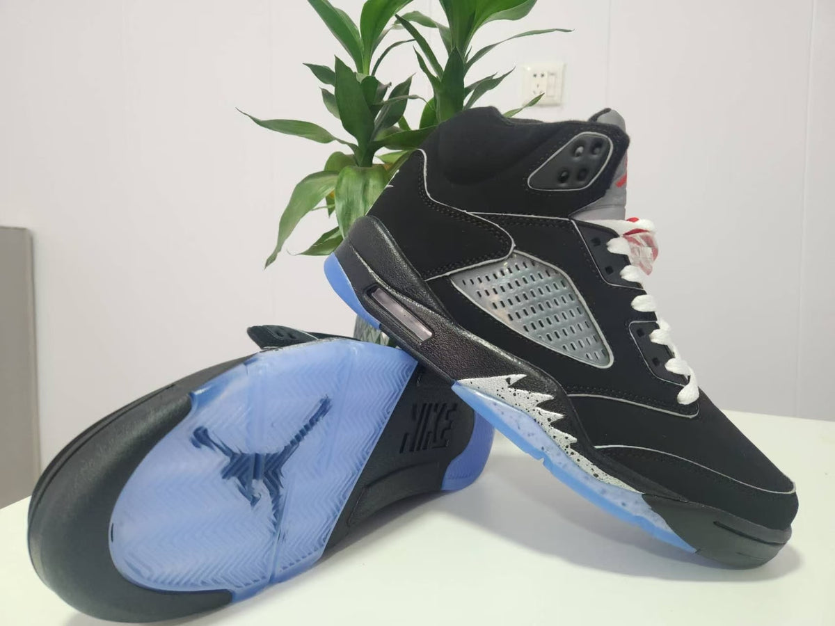High Top Sneakers, Black Silver Colorway, Lace Up Design, Casual Gift for Sneaker Fans