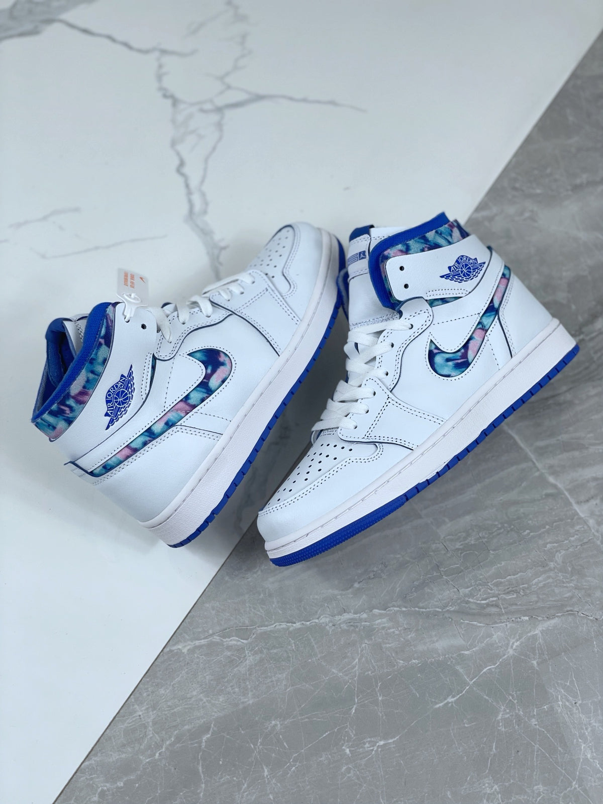 Low Top Sneakers, Blue White Colorway, Lace Up Design, Casual Gift for Sneaker Fans