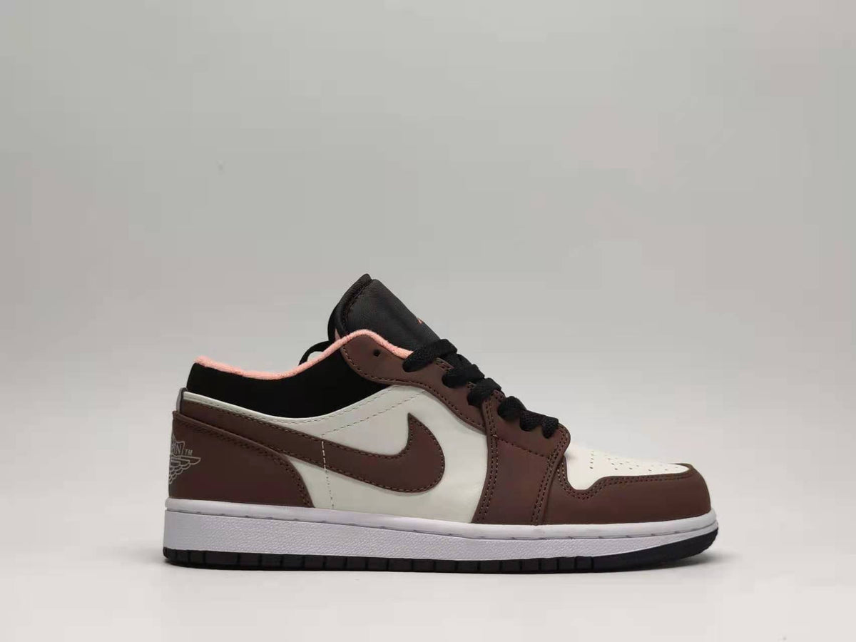 Low Top Sneakers, Brown White Colorway, Lace Up Design, Casual Gift for Sneaker Fans