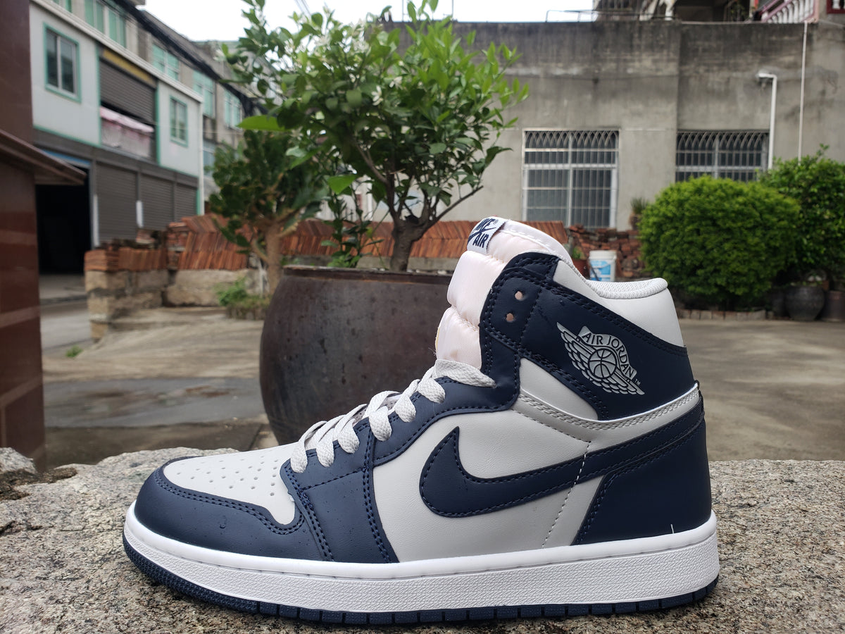 Sneakers, Navy White Colorway, Lace Up Design, Casual Gift for Sneaker Fans